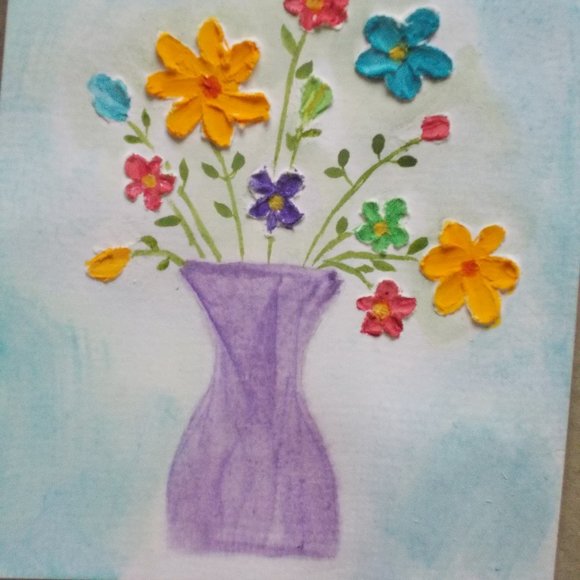 unbranded Other - "Floral Delight" impressionistic watercolor "6x8"